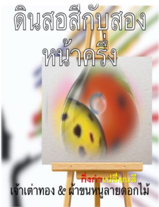 หน้าปก-ดินสอสีกับสองหน้าครึ่ง-ตอน-เจ้าเต่าทอง-ผ้าขนหนูลายดอกไม้-ookbee